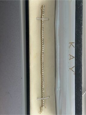 14k gold diamond tennis bracelet